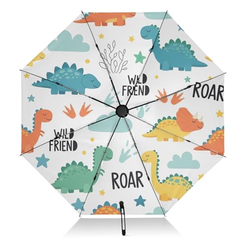 Parapluie pliable automatique coupe-vent GAIREG compact avec revêtement noir