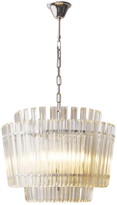 Lustre tambour en verre moderne à 5 lumières pour îlot de cuisine
