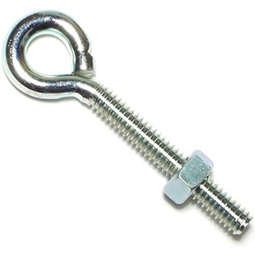 Image of Hard-to-Find Fastener 014973239886 Eye Bolts with Nuts, 1 /4-20 x 2-5 /8, Piece-10, zinc