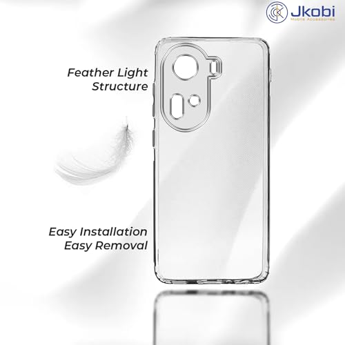 Image of Jkobi Back Cover for Oppo Reno11 5G (Silicone Clear Shockproof Case with Camera Protection | Soft and Flexible | Transparent)