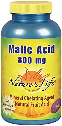 Nature's Life Malic Acid 800 mg | Chelating Agent May Help Support Energy & Muscle Comfort | No Gluten, Non-GMO | 250 Count