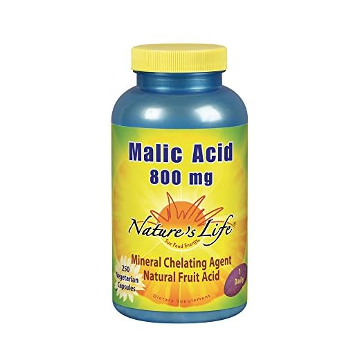 El ácido málico, 800 mg, 250 Caps Veggie - La vida de la naturaleza