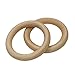 MoMaek 30 Pack Macrame Wooden Rings,Wood Rings Circles Unfinished Wood for Craft, Ring Pendant and Connectors Jewelry Making, 2.75 Inch Diameter (70mm)