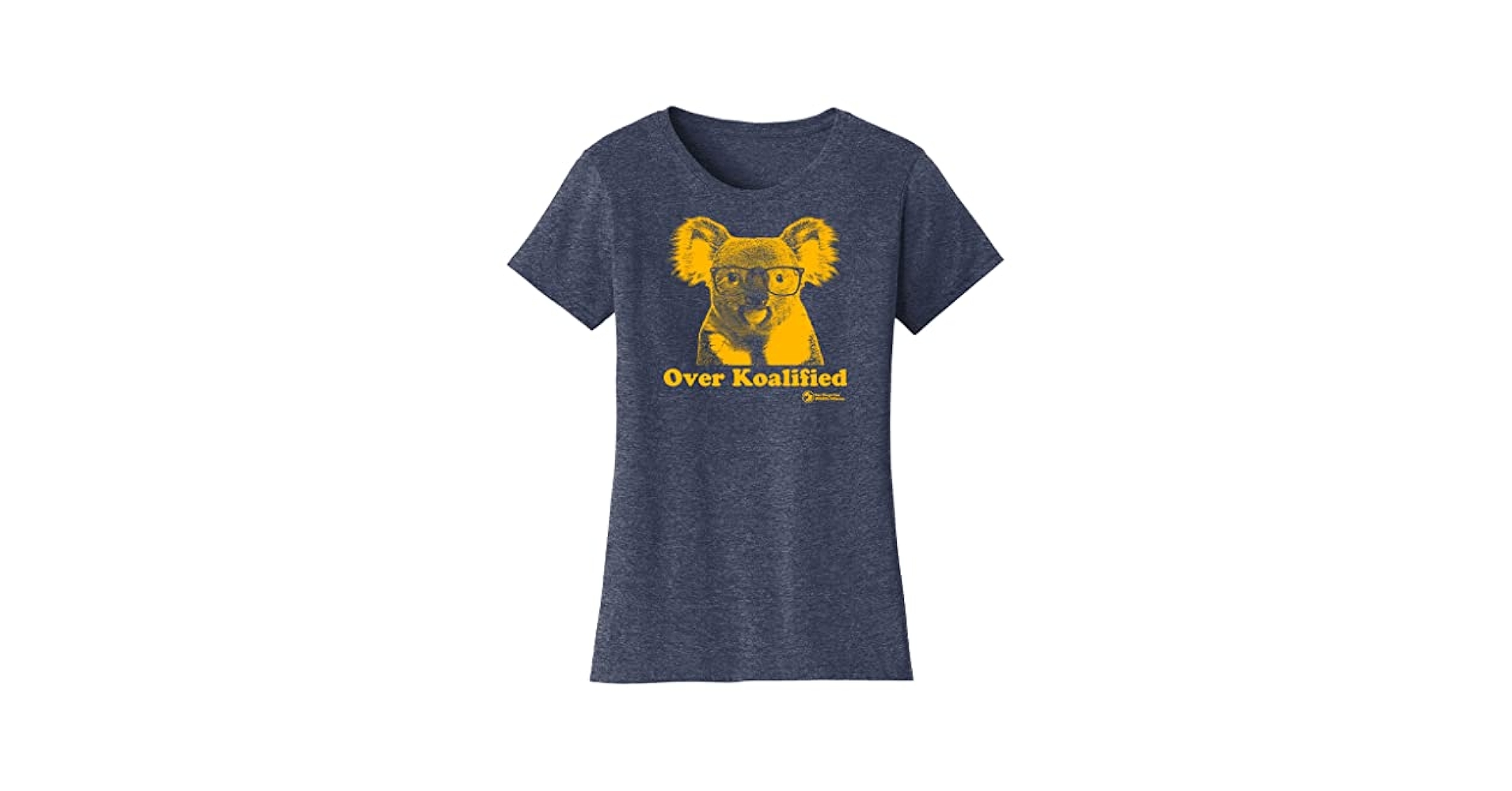 San Diego Zoo Over Koalafied Ladies Tee, Heather Navy Blue