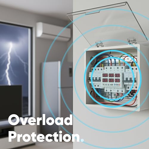 Image of AZIOT 3-Phase Automatic Over /Under Voltage Protector 63A, 230VAC - Overcurrent, Phase-Loss & Imbalance Protection With Auto-Reconnect Function