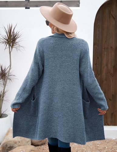 Image of CiCiBird Women Fall Long Cardigan Sweater Trendy Knit Jacket Coat Dressy Blazer Coatigan