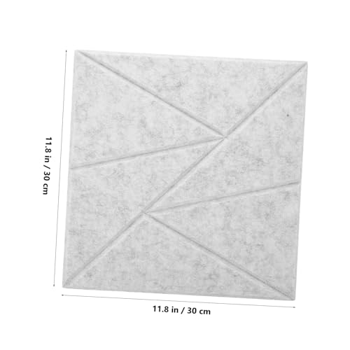 Paneles acústicos autoadhesivos de alta densidad Abaodam 6 piezas para reducción de ruido, tratamiento de paredes, color gris claro, 30x30x0.9 cm miniatura 2