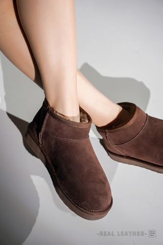 Image of Project Cloud Genuine Leather Ankle Boots for Women - Water Resistant with Memory Foam Insole Winter Boots - Trending Shoes & Comfortable Women's Ankle Boots (Hippy)