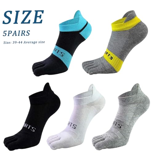Calcetines de cinco dedos elásticos transpirables y de corte bajo 6