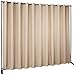 VEVOR Trennwand für Vorhänge, 2,4x3 m, 4Rollen Raumteiler-Set, Rahmen aus Aluminiumlegierung, Verdunkelungsvorhang und tragbare Oxford-Tasche im Lieferumfang enthalten, erweiterbarer Raumteiler,Beige