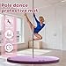 SPYMINNPOO Pole Dance Crash Mat, with Handle, PU EPE Round Foldable Dancing Safety Pad, for Home Gym, Pink 47.24inch
