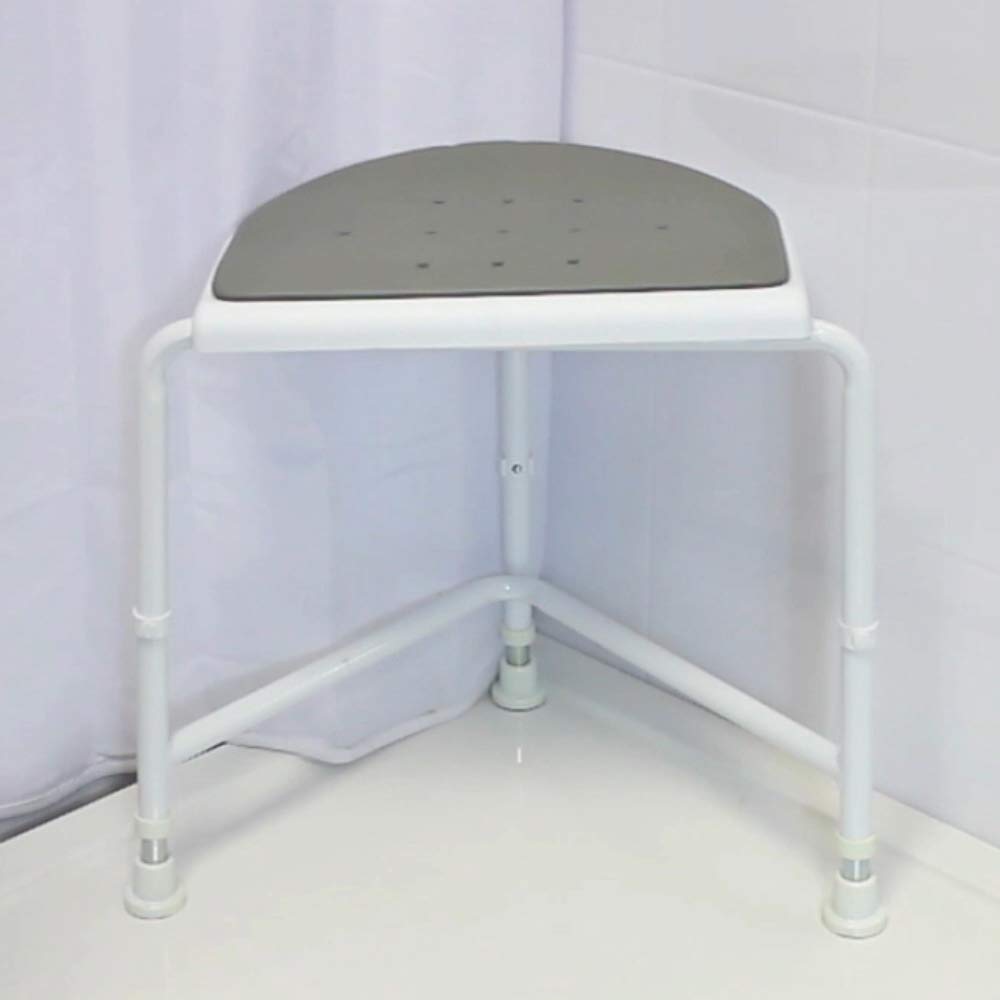 NRS Healthcare NRS N05382 - Taburete de ducha, color blanco y gris