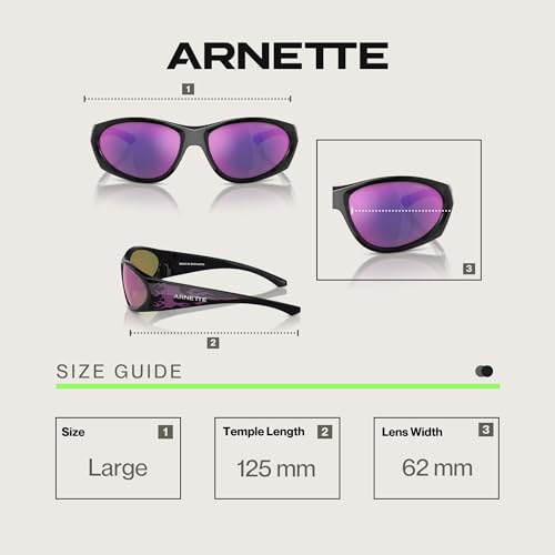 ARNETTE Ilum 2.0 AN4342 Rectangle Sunglasses for Men +BUNDLE with ACCESSORY EYEWEAR KIT4