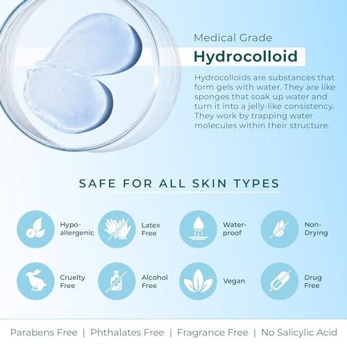 Adesivos de espinhas (feitos na Coreia) para rosto e corpo - Tratamento noturno - Adesivo de acne pa