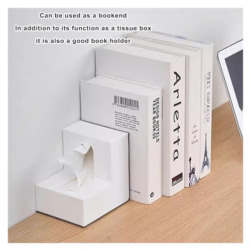 Boîte à mouchoirs forme V noire pour décoration originale de bibliothèque L - 7