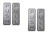 Be The Bestest Brushed 304 Grade Stainless Steel Premium Push/Pull Set Door Vertical Sign 5 x 1.5 inch Stylish (Pack of 2)