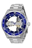 Invicta Men's Pro Diver Mechanical-Hand-Wind Watch with Stainless-Steel Strap, Silver, 22 (Model: 24693)