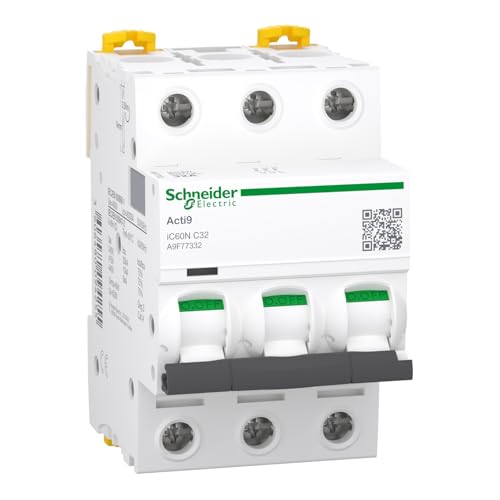 Schneider Electric - Acti9, iC60N disjoncteur 3P 32A courbe C - A9F77332