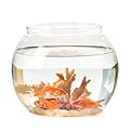 Fish Bowl Plastic Fish Tank, Multipurpose Round Desktop Aquarium Transparent for Home Office, Desktop Aquarium Bowl(D)