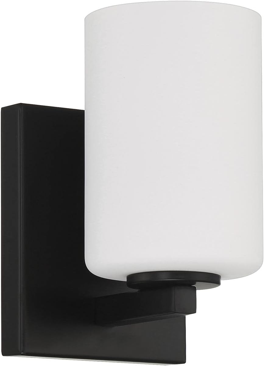 Access Lighting 62621-MBL/OPL Sienna Wall Sconce, 1-Light 60 Watts, Matte Black