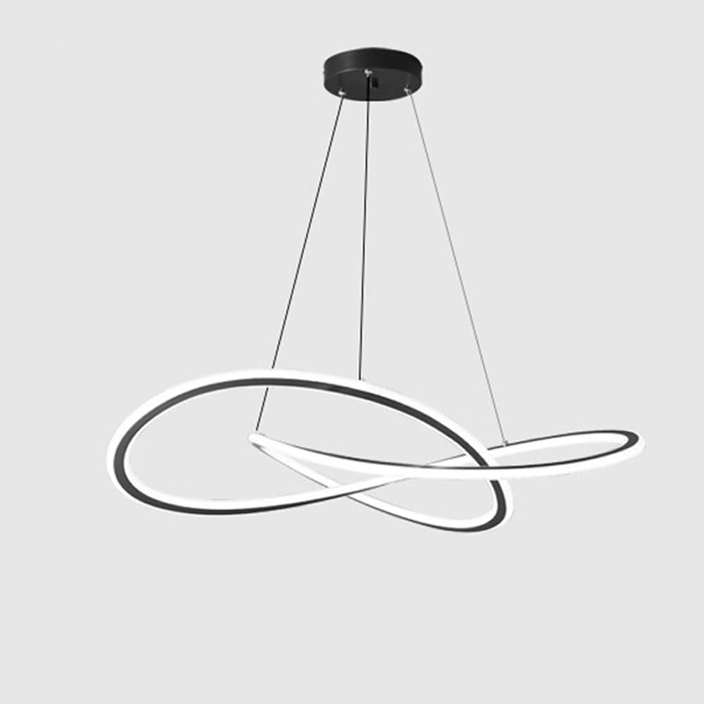 HXYSXHJUO led minimalist full spectrum chandelier, modern ring creative dining room main light, table bar light fixture,80cm