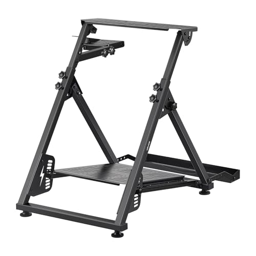 Image of VEVOR Racing Wheel Stand, Adjustable & Foldable Simulator Stand for Logitech G923 G920 G29 G27, Thrustmaster T300RS TX F458 T500RS T3PA-PRO(F1 /GT) Gaming Cockpit,Pedals Simulator NOT Included