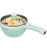 Dezin Electric Hot Pot Upgraded, Non-Stick Sauté Pan, Rapid Noodles Cooker, 1.5L Mini Pot for Ste...