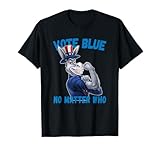 Vote Blue No Matter Who Democratic Donkey 2024 Election T-Shirt