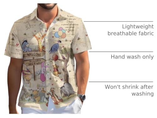 Image of 99TIMORO Movie Characters Hawaiian Shirt for Men Short Sleeve Top