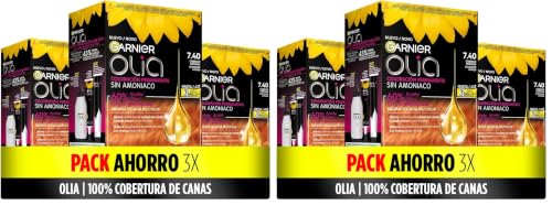 Garnier Olia 7.40 cobrizo combate el cabello seco y el mal olor de los tintes clásicos
