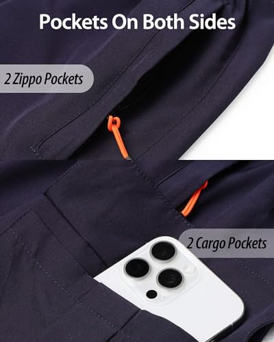 BEARAE Boys Cargo Shorts, Quick-Dry Lightweight Athletic with Zipper Pockets for Running, Hiking, Gym, Outdoor & Camping4