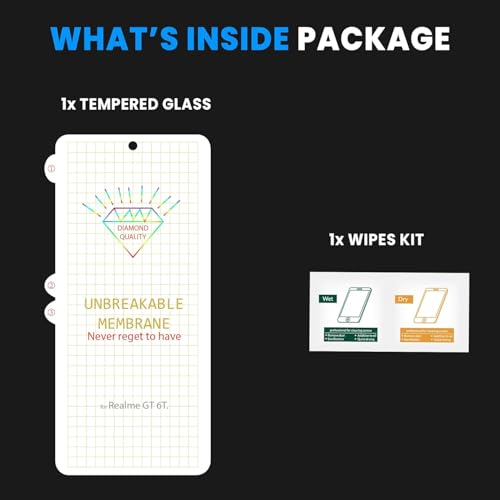 Image of FIRST MART TPU Screen Protector for Realme GT 6T / Realme GT 6 - Unbreakable Membrane Protection, Case Friendly Coverage, Bubble-Free, Edge to Edge Coverage [ 1 Pack]