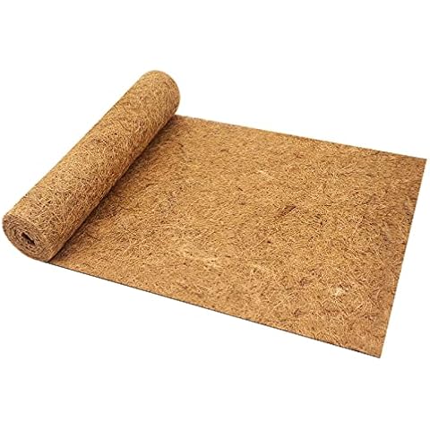 Seahelms Coco Liner Roll, Coco Hanging Basket Liner, Garden Plant Pot Filler, Coconut Growing Mat, Thick Coconut Fiber Mat for Patio Planters Containers Wall Troughs Reptile Carpet (300x40cm) Cover