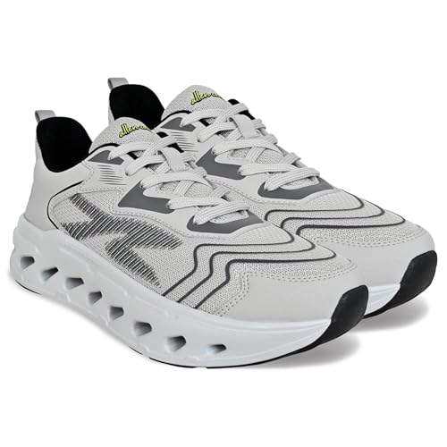 Image of Allen Cooper Training,Men's Lightweight Running Shoes | Breathable Mesh Sneakers with Cushion Comfort & Anti-Slip Sole | Walking, Gym, Training & Daily Wear Sports Shoes(651|TurboBoost|Color Options- Black,Olive,Green,Blue /Size-6,7,8,9,10)