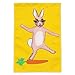 Sassy Surfin Bunny Garden Yard Flag (Pole Not Included)