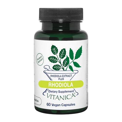 Vitanica Rhodiola - Rhodiola Rosea Supplement for Stress Support Hormonal Balance Memory & Immune System Health - Vegan & Gluten Free - Professional Line - 60 Vegan Caps