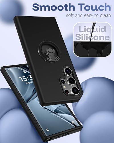Coque Samsung S23 Ultra silicone noir pour visionnage mains libres - 3