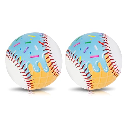 AKAIXI Blue Ice Cream Drip Baseball Ball 9in Themed Gifts