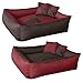 BedDog® Max Quattro 2en1, Rouge/Brun, XXXL env. 150x110 cm,Panier Corbeille, lit pour Chien, Coussin de Chien