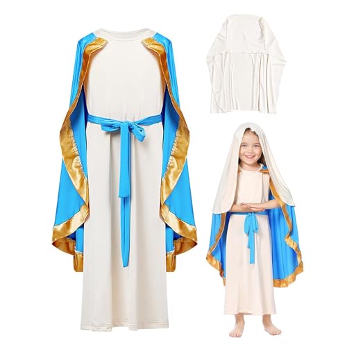 Disfraz de la Virgen María – Traje de disfraz de María, disfraz de Halloween para eventos festivos, disfraces, juego de rol y convenciones Cosplay