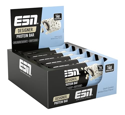 ESN Designer Bar Box, Galleta oscura de chocolate blanco, 12 x 45 g — oferta en Amazon