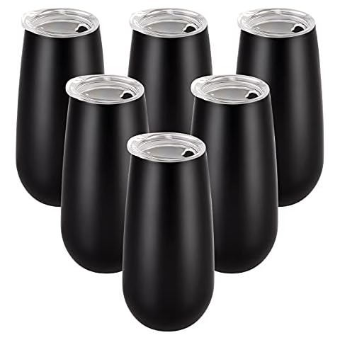 6 Pack Insulated Champagne Flute Tumblers Cover