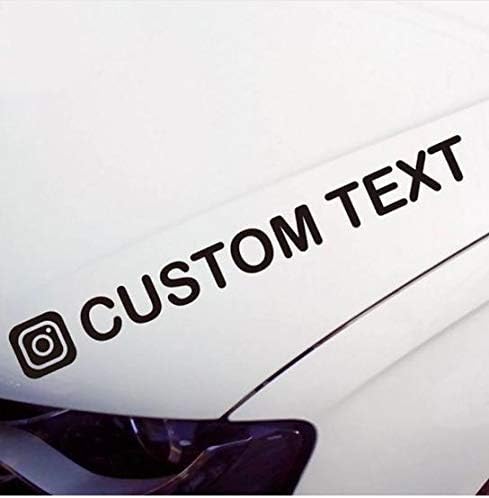 ISEE 360® Instagram Custom Text Car stickers for bumper,Hood,sides ...