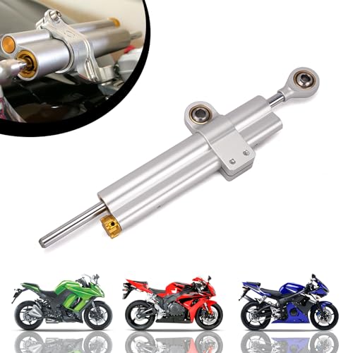 IUVWISN Stabilisateur d'amortisseur de direction de moto Stabilisateurs réglables universels de moto pour ADV R6 Z1000 Z900 R1 6 CBR600 1000 GSX-R1000 ZX-10R...