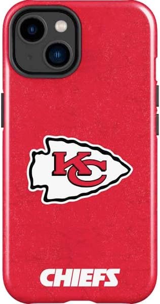 Skinit Impact Phone Case Compatible with iPhone 15 - Officially Licensed NFL Kansas City Chiefs Distressed Design