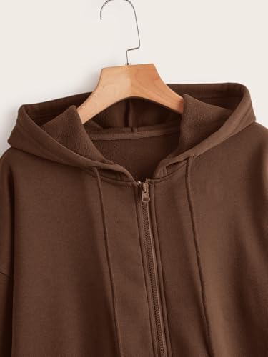 Image of TAGAS Women's Solid Zipper Hooded Sweatshirt|Zip Up (Hoodie) for Womens|