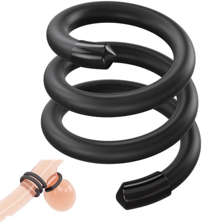 Silicone Stretcher, Black Short Coil-Style, New Multi-Functional Endurance Training Accessories+Y36