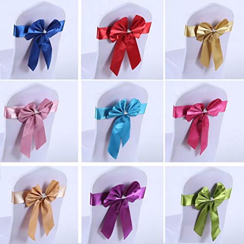 Lazos para sillas de piel sintética decorativos color morado pack de 30 JK 8