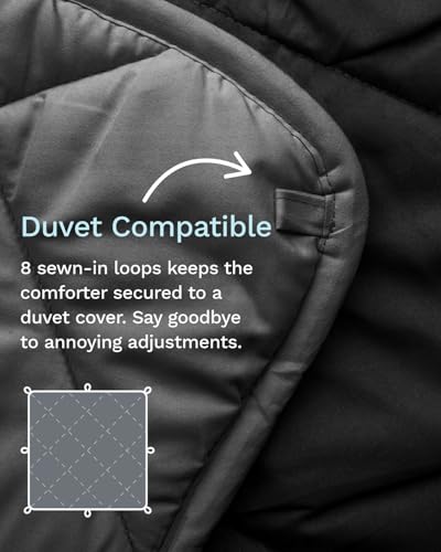Image of ViscoSoft Twin /Twin XL Comforter - Cloud-Soft Down Alternative Duvet Insert, All Season Cooling Lightweight Reversible Quilted Blanket for Dorm & Guest Bed, Oeko-TEX Certified, Black /Gray