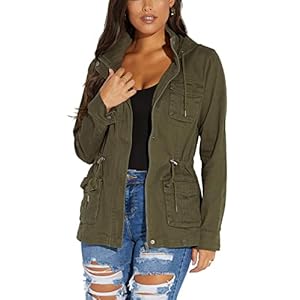 sexycherry Casual Jackets for Women Long Sleeve Lightweight Outwear Bomber Coats with Pockets